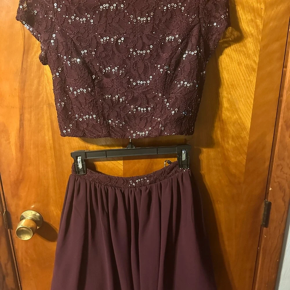 Speechless Brown A-Line Flutter Sleeve Dress